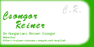 csongor reiner business card